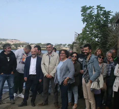 N&eacute;stor Rego xunto aos candidatos de Baiona, Nigr&aacute;n e Gondomar, na Foz do Mi&ntilde;or