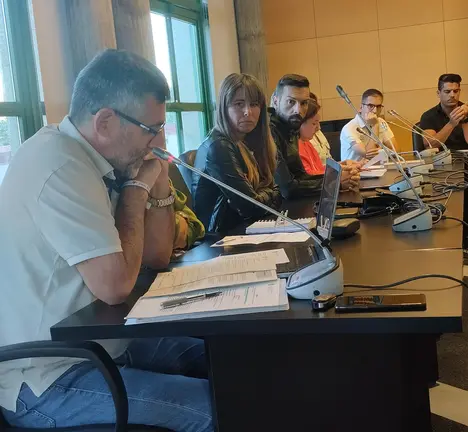 Xavier Rodr&iacute;guez durante unha intervenci&oacute;n no Pleno