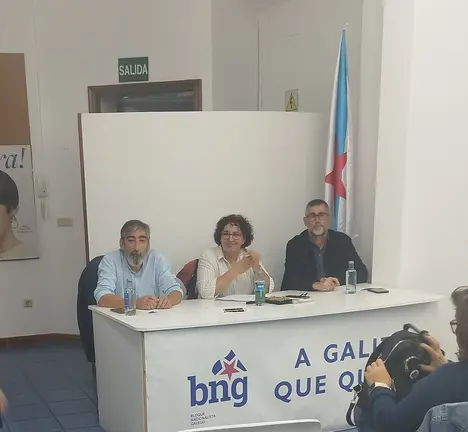 Iago Pereira, Manuela Rodr&iacute;guez e Xavier Rodr&iacute;guez.