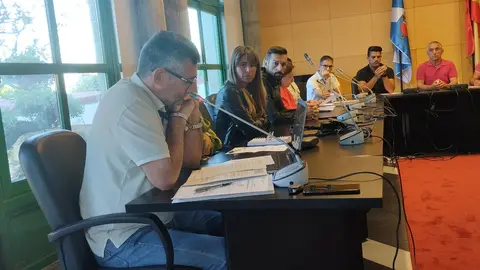 Xavier Rodr&iacute;guez durante unha intervenci&oacute;n no Pleno